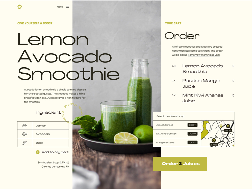 dribbble shot smoothier