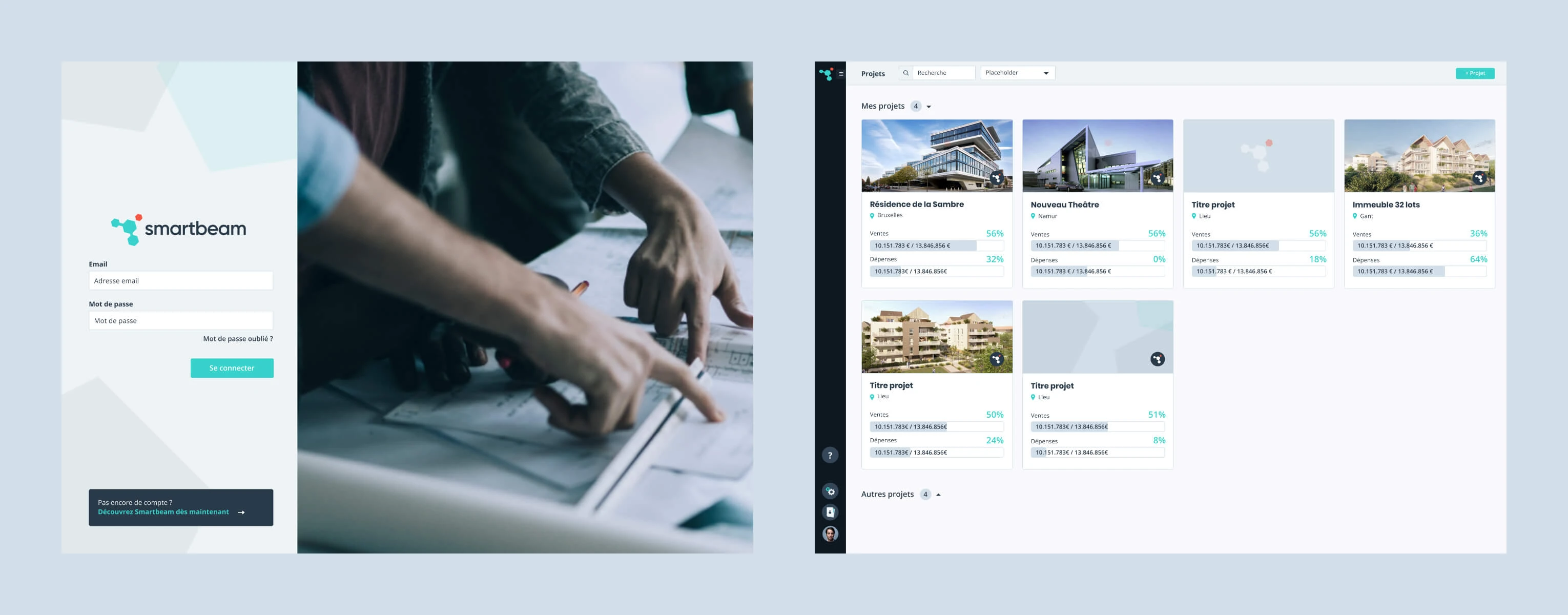 Login & projects
